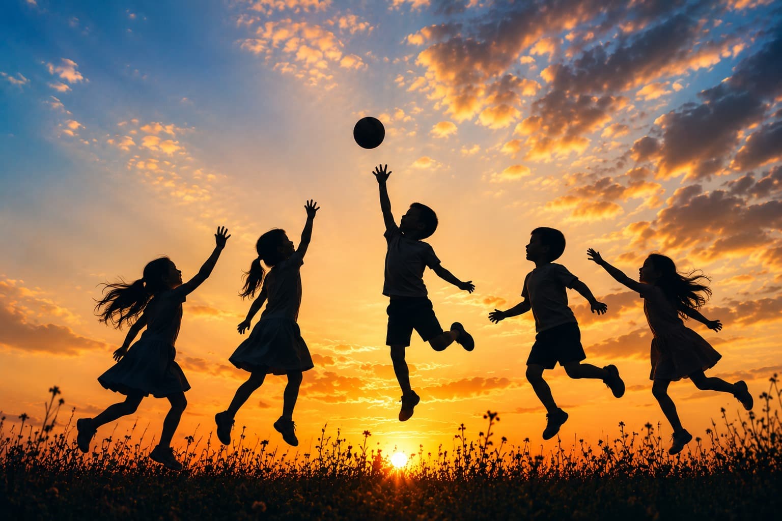 Children playing sports